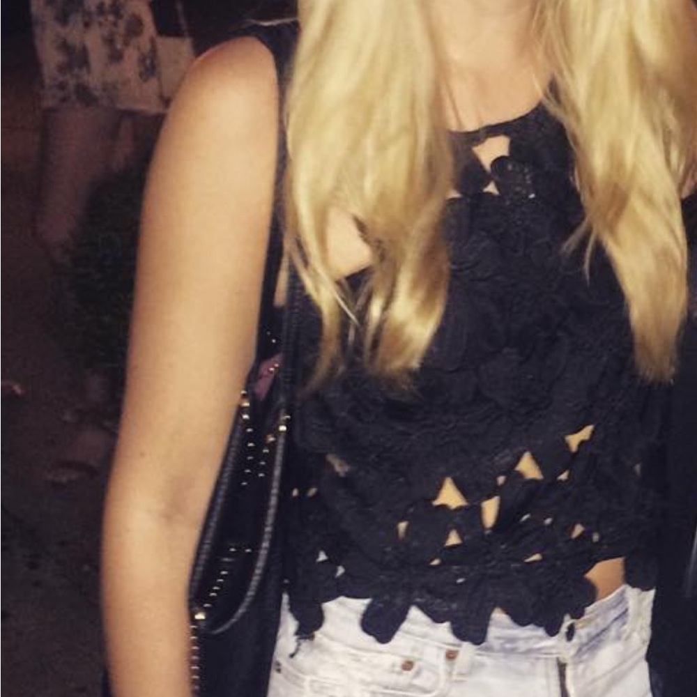 Cute floral crop top